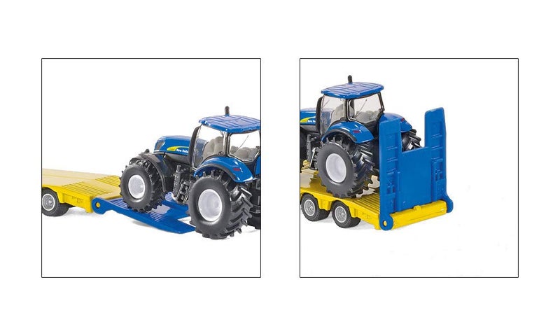 Siku 1805  Lorry with New Holland Tractors  1:87  Metal/Plastic  Yellow/Blue  Multifunctional - Image 3